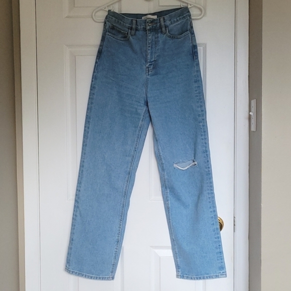 Oak & Fort Ripped Wide Leg Jeans - Picture 5 of 7